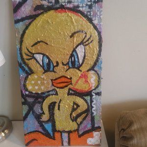 Tweety bird original handpainted canvas